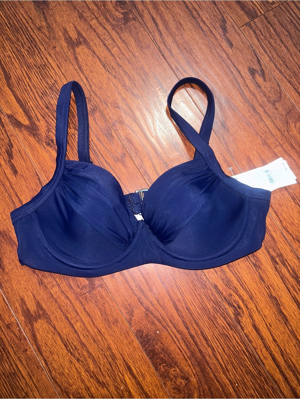 Lands' End Navy Underwire Bikini Top